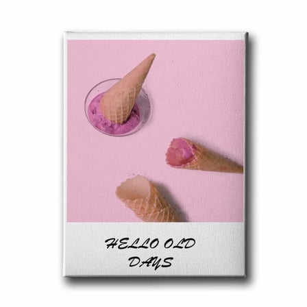 Hello Old Days Dekoratif Kanvas Duvar Tablosu
