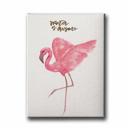 Flamingo Watercolor Dekoratif Kanvas Duvar Tablosu