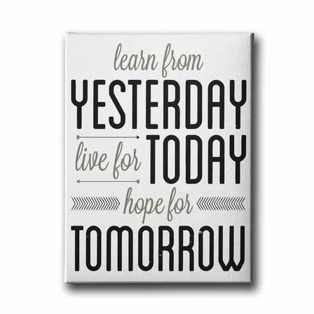 Yesterday Today Tomorrow Dekoratif Kanvas Duvar Tablosu