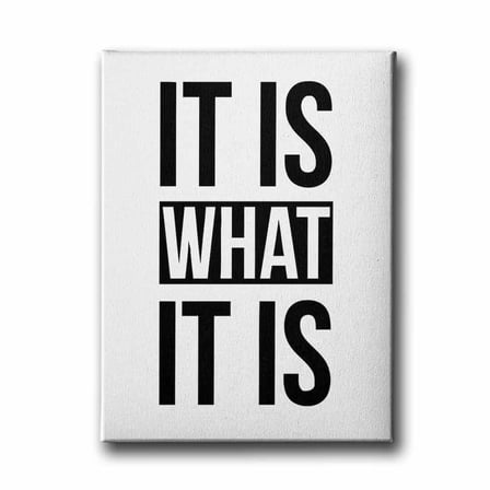 It Is What It Is Dekoratif Kanvas Duvar Tablosu