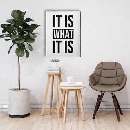 It Is What It Is Dekoratif Kanvas Duvar Tablosu