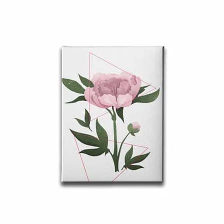 Pembe Çiçek Dekoratif Kanvas Duvar Tablosu