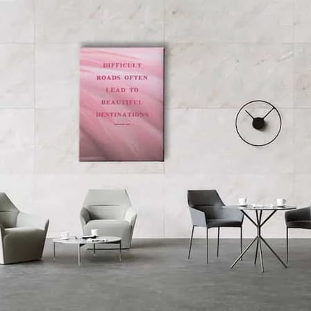 Difficult Roads Often Lead To Beautiful Destinations Dekoratif Kanvas Duvar Tablosu