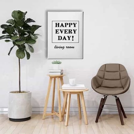 Happy Every Day Dekoratif Kanvas Duvar Tablosu