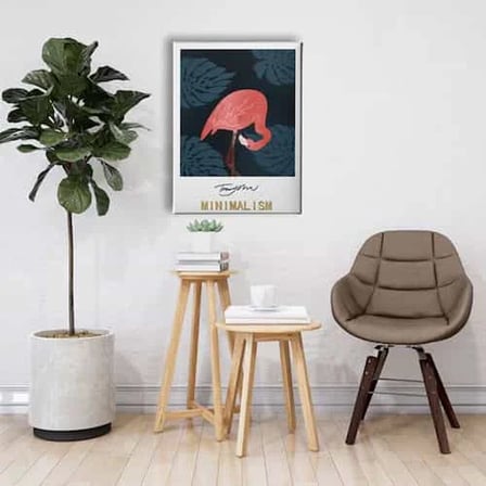 Flamingo Dekoratif Kanvas Duvar Tablosu