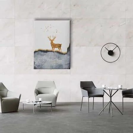 Geyikli Modern Dekoratif Kanvas Duvar Tablosu