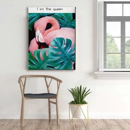 Flamingo Dekoratif Kanvas Duvar Tablosu