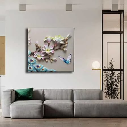 Çiçek Dekoratif Kanvas Duvar Tablosu
