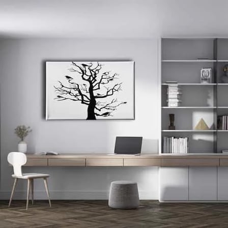Ağaç Dekoratif Kanvas Duvar Tablosu