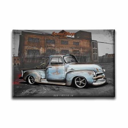 Chevrolet Kamyonet Dekoratif Kanvas Duvar Tablosu