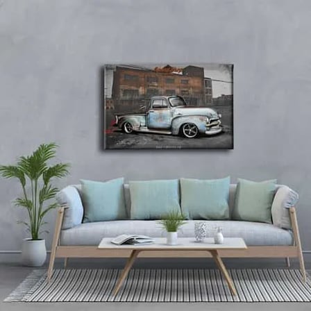 Chevrolet Kamyonet Dekoratif Kanvas Duvar Tablosu