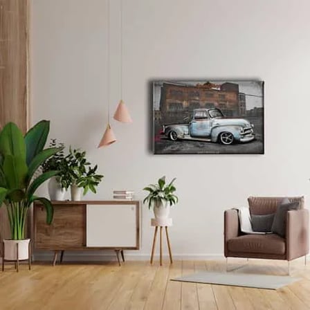 Chevrolet Kamyonet Dekoratif Kanvas Duvar Tablosu