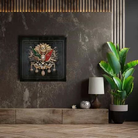 Osmanlı Devlet Arması İslami Hat Sanatı Kanvas Tablo