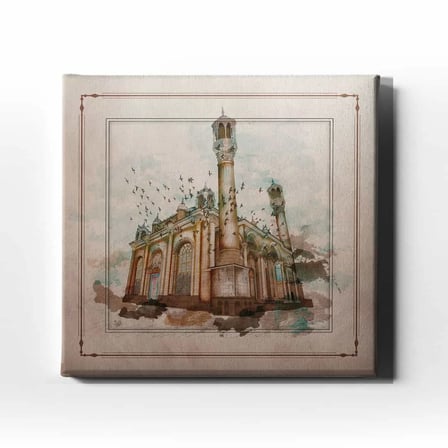 Konya Aziziye Cami Dekoratif Kanvas Duvar Tablosu