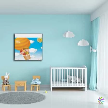 Uçan Balon Çocuk Odası Kanvas Duvar Tablosu