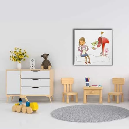 Mektup Çocuk Odası Kanvas Duvar Tablosu
