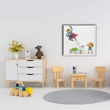 Super Kahraman Çocuk Odası Kanvas Duvar Tablosu