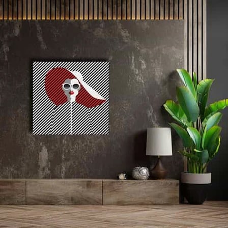 Modern Kadın Portre Dekoratif Kanvas Duvar Tablosu