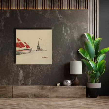 İstanbul Kız Kulesi Dekoratif Kanvas Duvar Tablosu