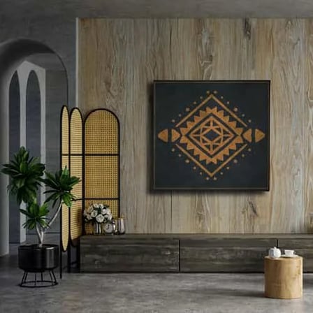 Motif Dekoratif Kanvas Duvar Tablosu