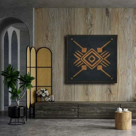 Motif Dekoratif Kanvas Duvar Tablosu