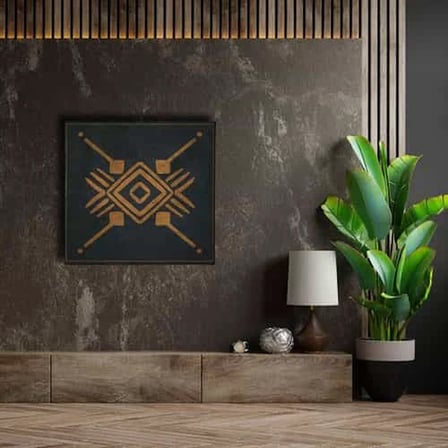 Motif Dekoratif Kanvas Duvar Tablosu