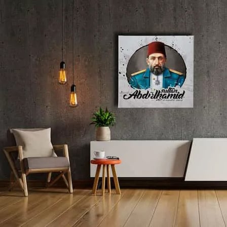 2.abdulhamid Han Portresi Dekoratif Kanvas Duvar Tablosu