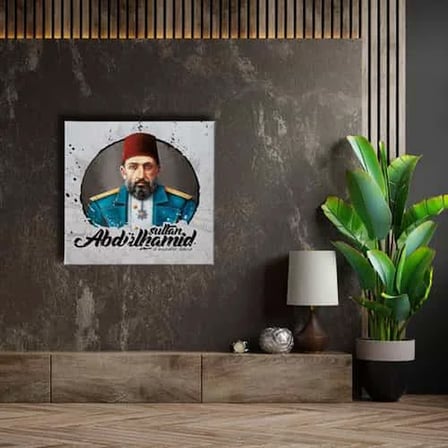2.abdulhamid Han Portresi Dekoratif Kanvas Duvar Tablosu