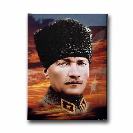 Atatürk Portresi Dekoratif Kanvas Duvar Tablosu