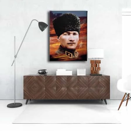 Atatürk Portresi Dekoratif Kanvas Duvar Tablosu