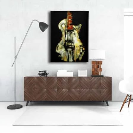 Gitar Dekoratif Kanvas Duvar Tablosu