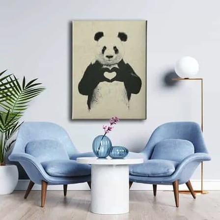 Panda Dekoratif Kanvas Duvar Tablosu