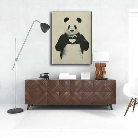 Panda Dekoratif Kanvas Duvar Tablosu