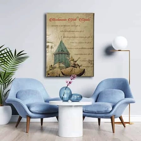 Mevlana’nın 7 Öğüdü İslami Hat Sanatı Kanvas Tablo