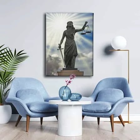 Adalet Tanrıçası Dekoratif Kanvas Duvar Tablosu