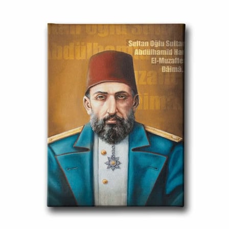 Abdülhamid Han Portre Dekoratif Kanvas Duvar Tablosu