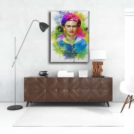 Frida Kablo Portresi Dekoratif Kanvas Duvar Tablosu