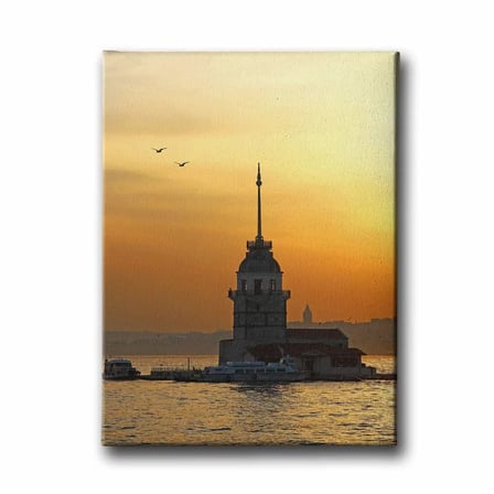 İstanbul Kız Kulesi Dekoratif Kanvas Duvar Tablosu