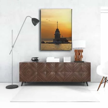 İstanbul Kız Kulesi Dekoratif Kanvas Duvar Tablosu