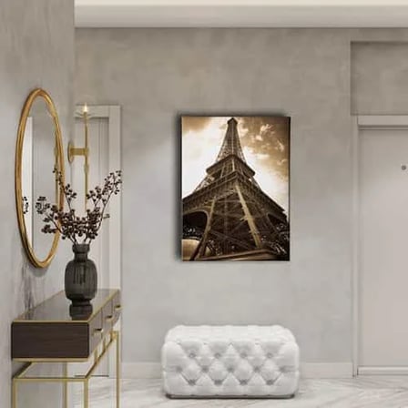 Paris Eyfel Kulesi Dekoratif Kanvas Duvar Tablosu