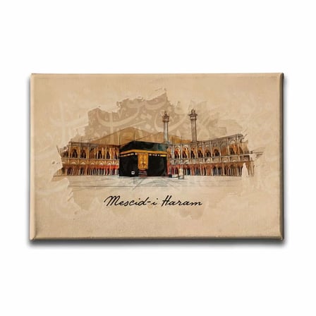 Mescid-i Haram İslami Hat Sanatı Kanvas Tablo