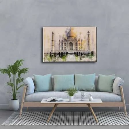 Tac Mahal İslami Hat Sanatı Kanvas Tablo