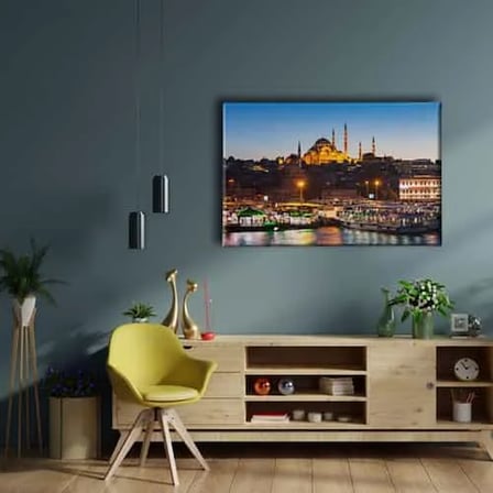 İstanbul Eminonu İslami Hat Sanatı Kanvas Tablo