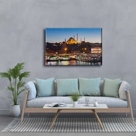 İstanbul Eminonu İslami Hat Sanatı Kanvas Tablo