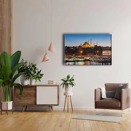 İstanbul Eminonu İslami Hat Sanatı Kanvas Tablo