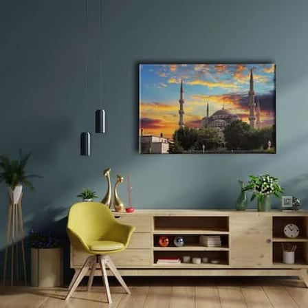 İstanbul Sultan Ahmet Cami İslami Hat Sanatı Kanvas Tablo