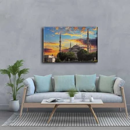 İstanbul Sultan Ahmet Cami İslami Hat Sanatı Kanvas Tablo