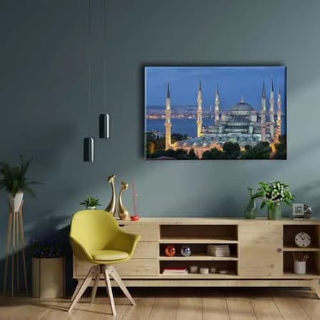İstanbul Sultan Ahmet Cami İslami Hat Sanatı Kanvas Tablo