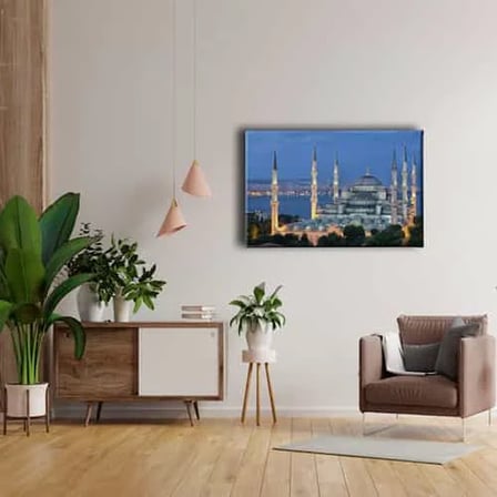 İstanbul Sultan Ahmet Cami İslami Hat Sanatı Kanvas Tablo