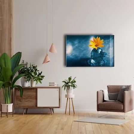 Cicekli Dekoratif Kanvas Duvar Tablosu